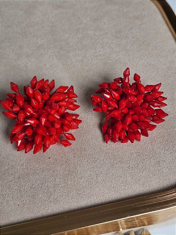 Brinco na pipoca vermelho