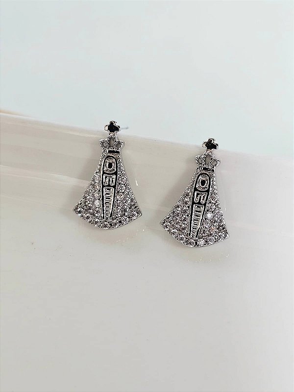 Brinco Nossa Senhora prata