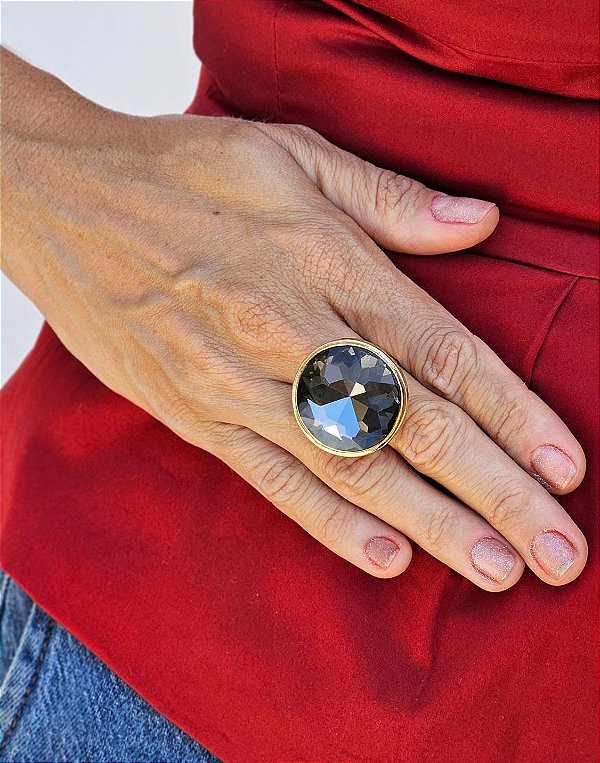 Anel shine ajustável fumê