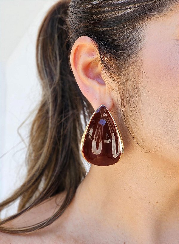 Brinco pétala vinho