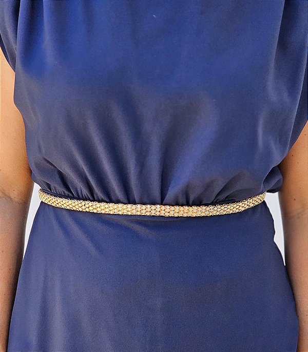 Cinto de metal dourado