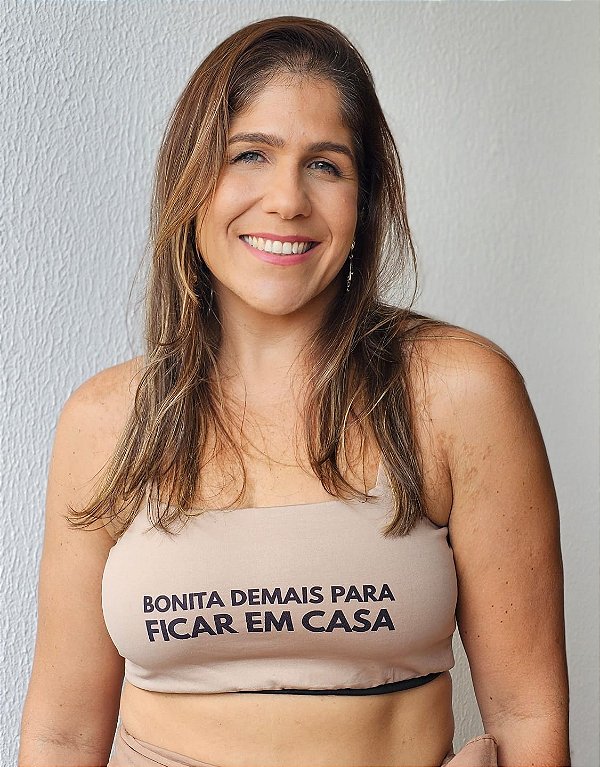 Top Bonita demais para ficar em casa caramelo