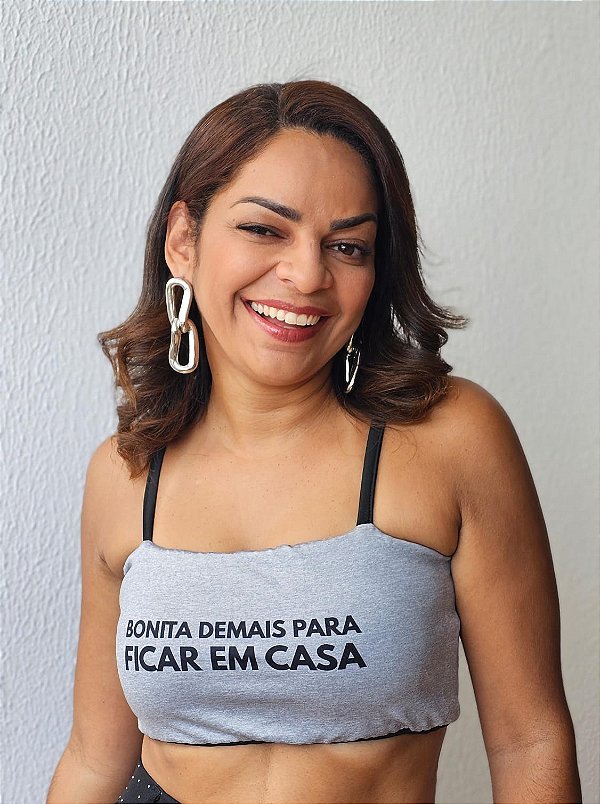 Top Bonita demais para ficar em casa mescla