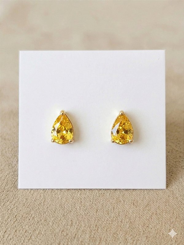 Brinco gotinha amarela