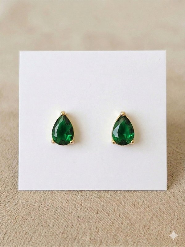 Brinco gotinha verde
