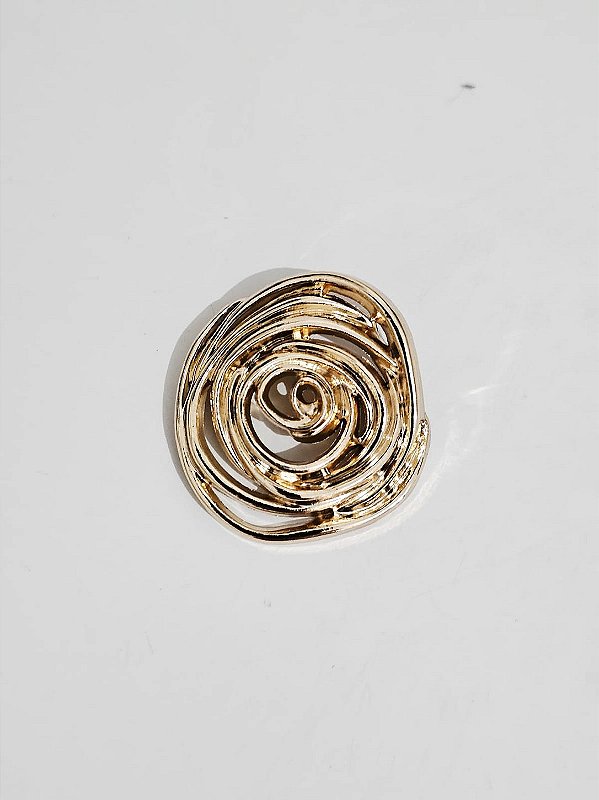 Broche flor dourada
