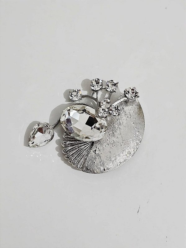 Broche abstrato prata