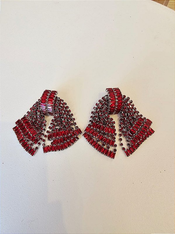 Maxi brinco laço vermelho