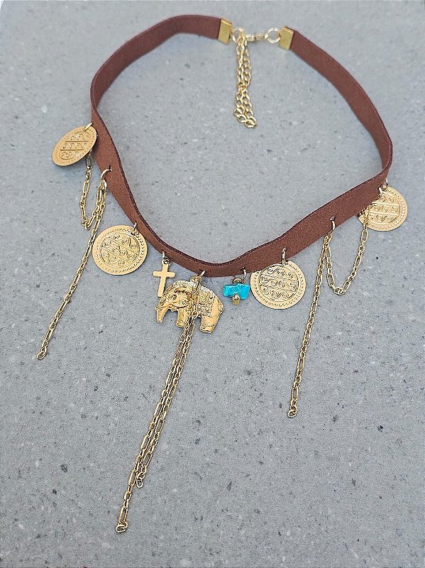 Choker boho chocolate