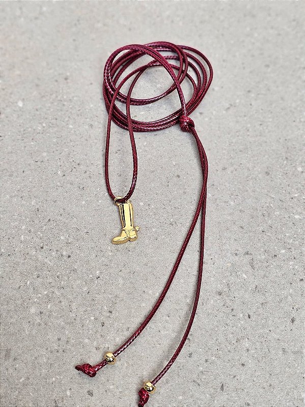 Choker amarração pingente bota