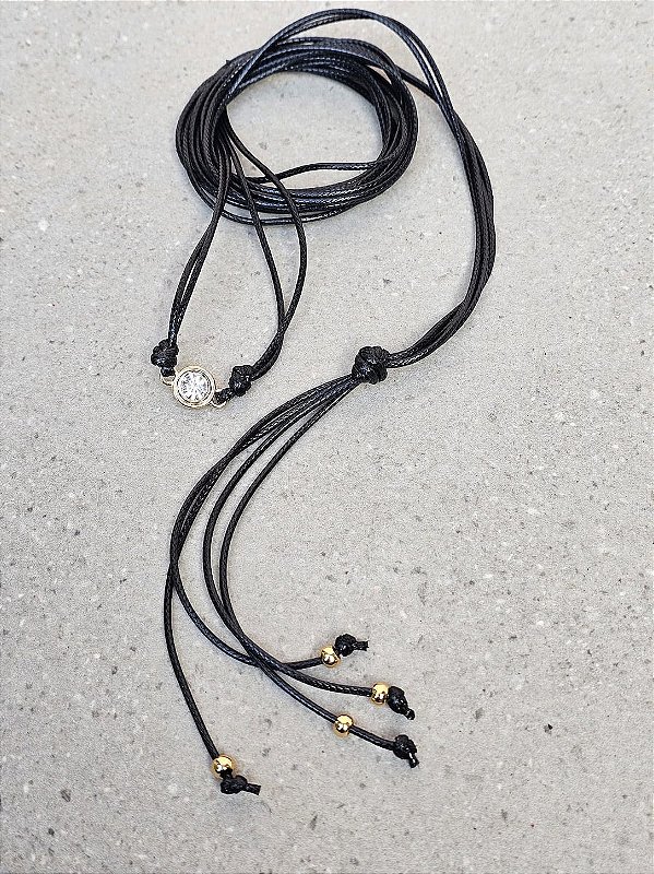 Choker amarração ponto de luz preto