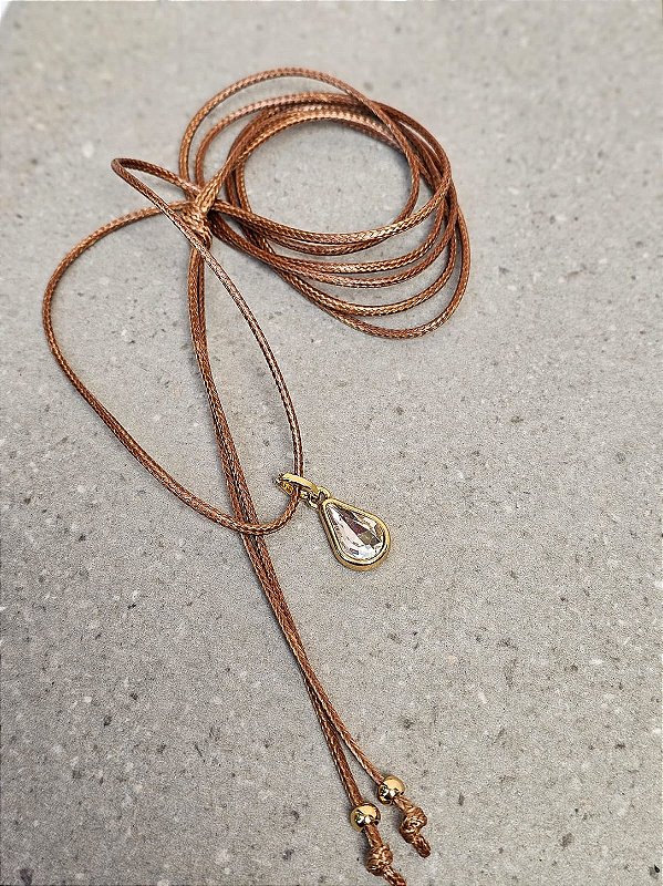 Choker amarração gota caramelo