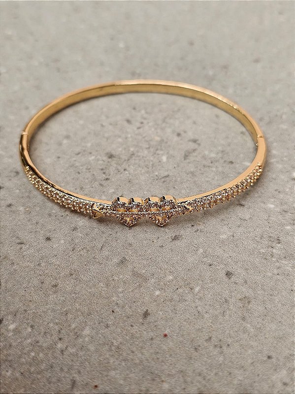Bracelete slin dois corações