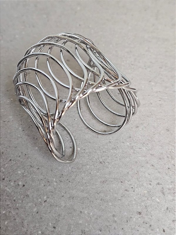 Bracelete ovalado prata