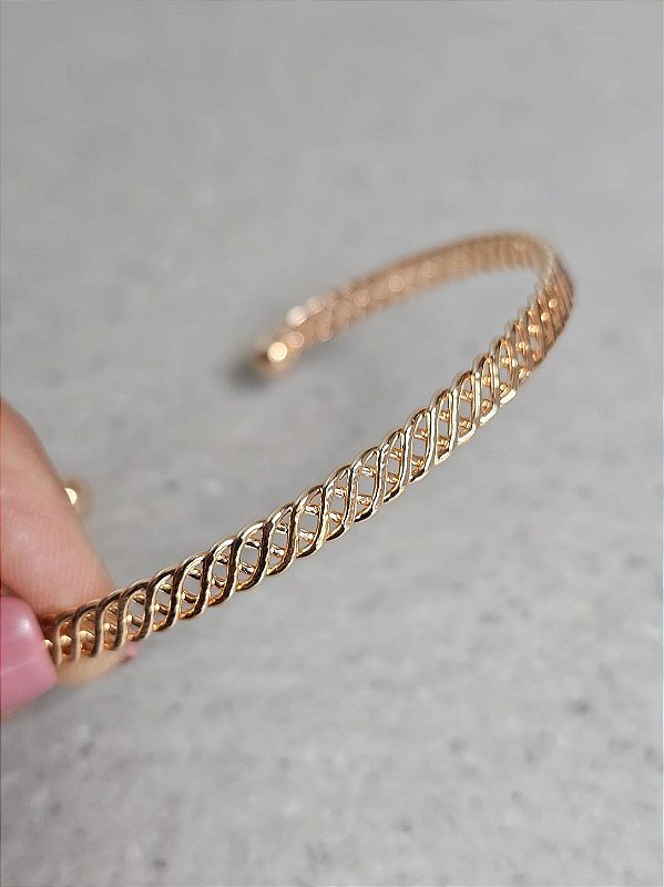 Bracelete fino corretaria dourada