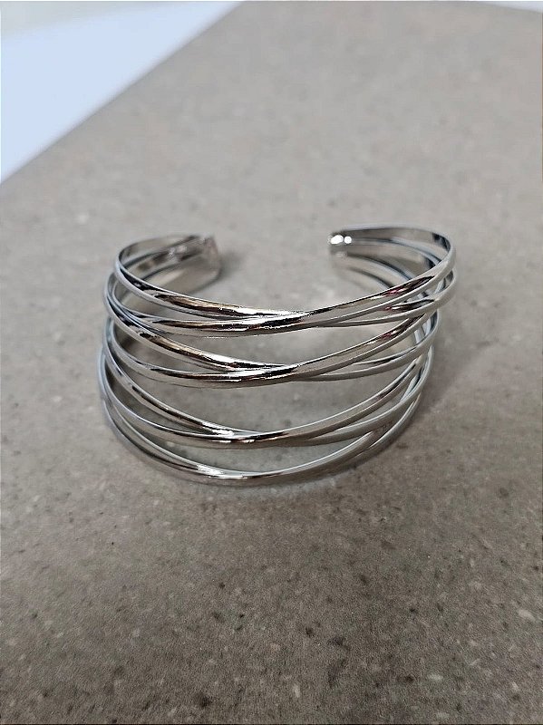 Bracelete linhas prata
