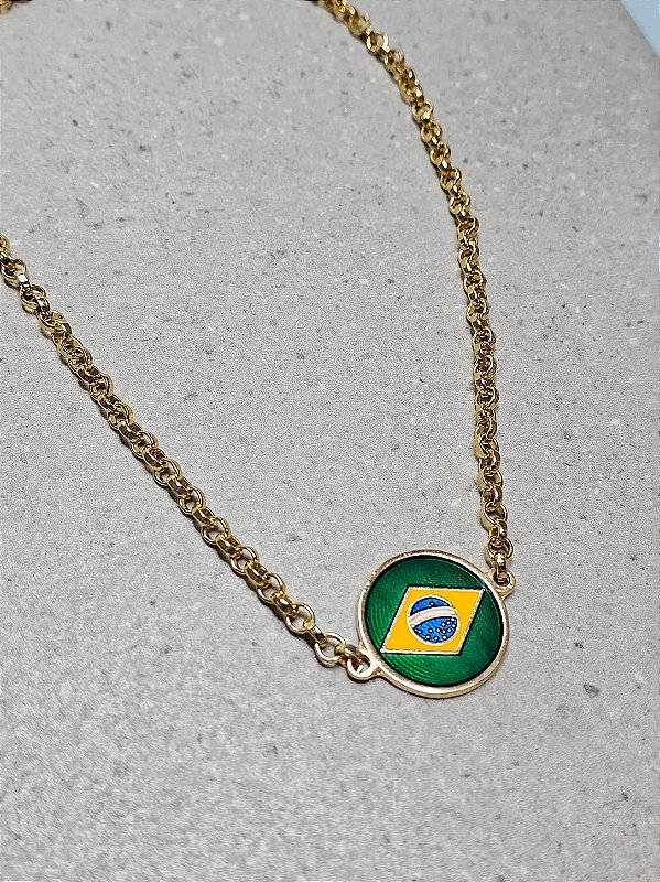 Colar curto Brasil