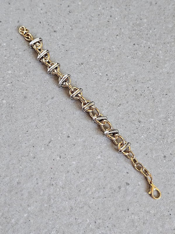 Pulseira elo misto