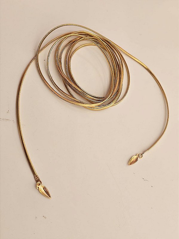 Cordão amarração dourado