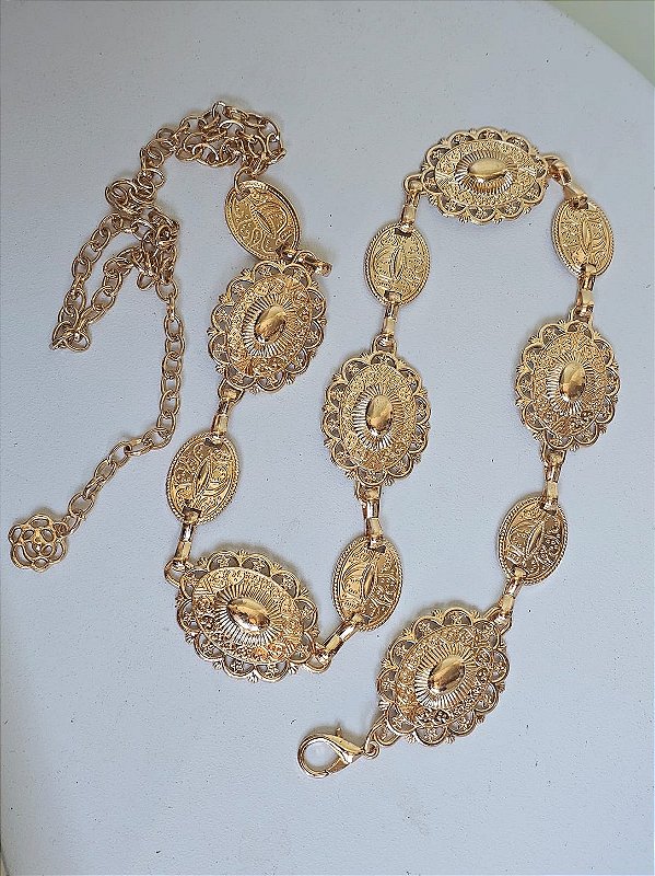 Cinto boho dourado