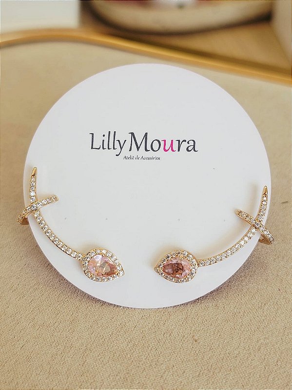 Earcuff gota rosinha