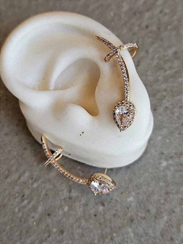 Earcuff gota cristal