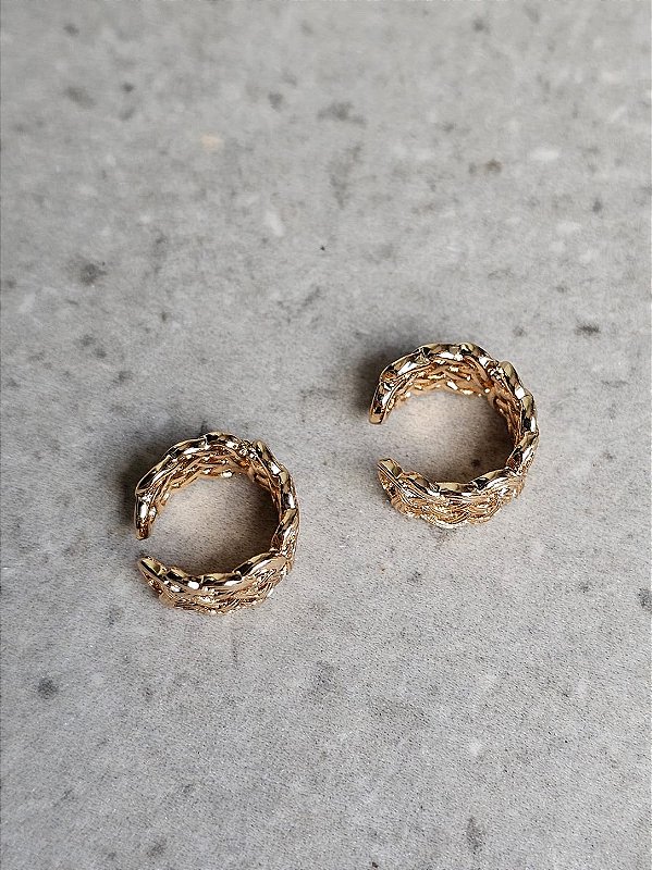 Dupla de piercing fake dourado