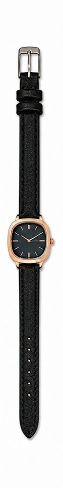 Relógio Aço com Pulseira Courinho preto