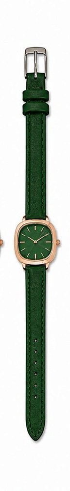 Relógio Aço com Pulseira Courinho verde