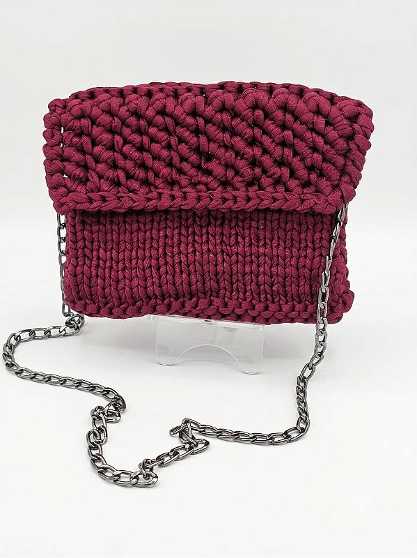 Bolsa de tricô vinho