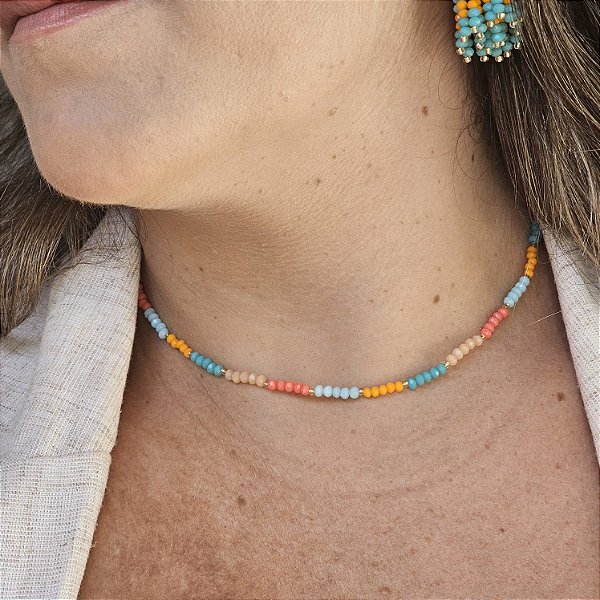 Gargantilha candy mini cristais