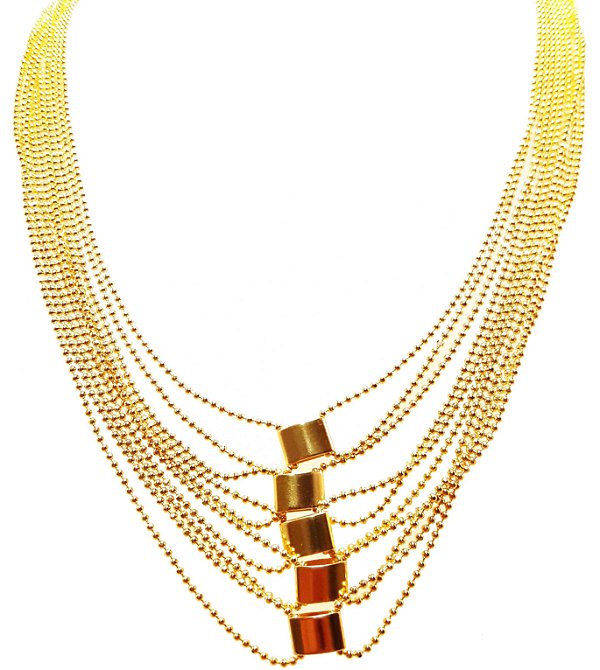 Colar de correntes diamantada