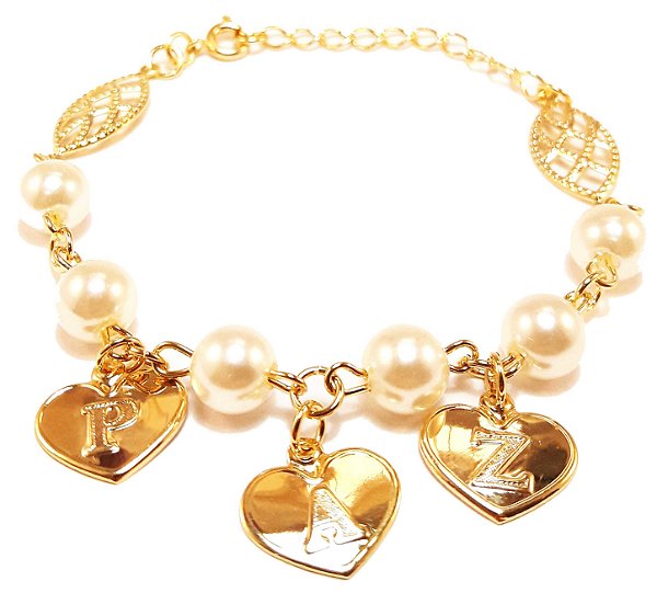 Pulseira da paz com pérolas