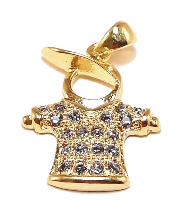 Pingente menino pequeno com cristal azul