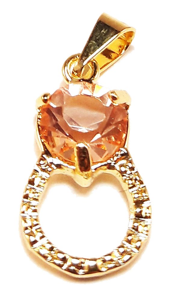 Pingente cristal e círculo vazado