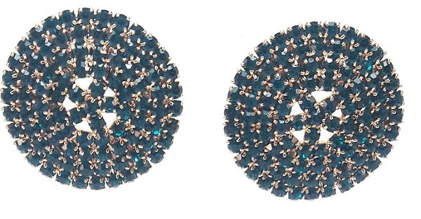 Brinco pizza grande mini cristais