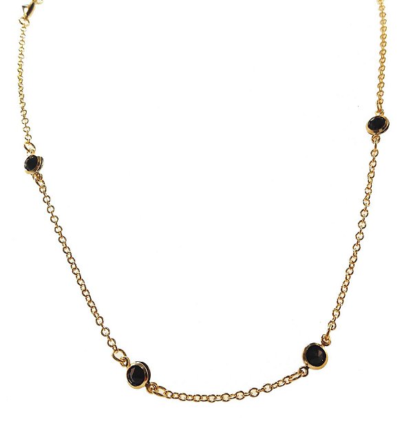 Colar zircônia preta