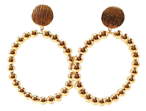 Brinco argola esfera