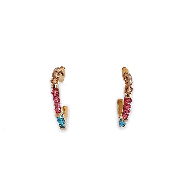 Brinco Coração Miçangas