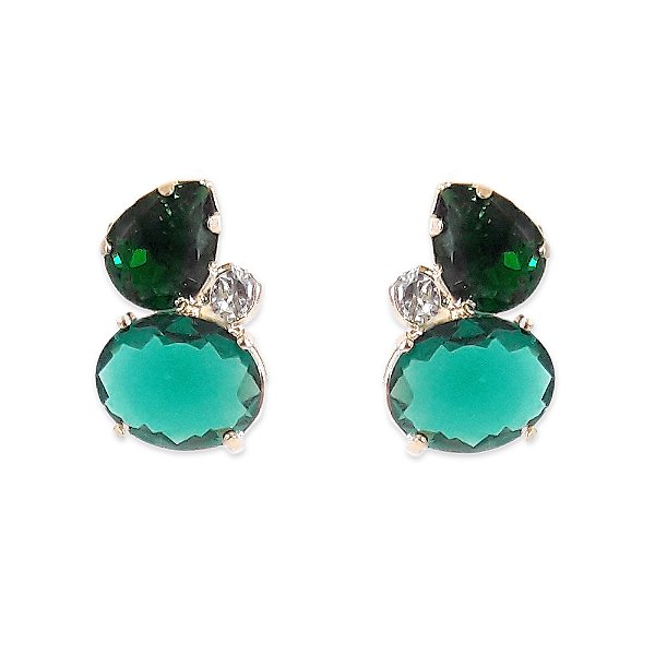 Brinco duplo cristal