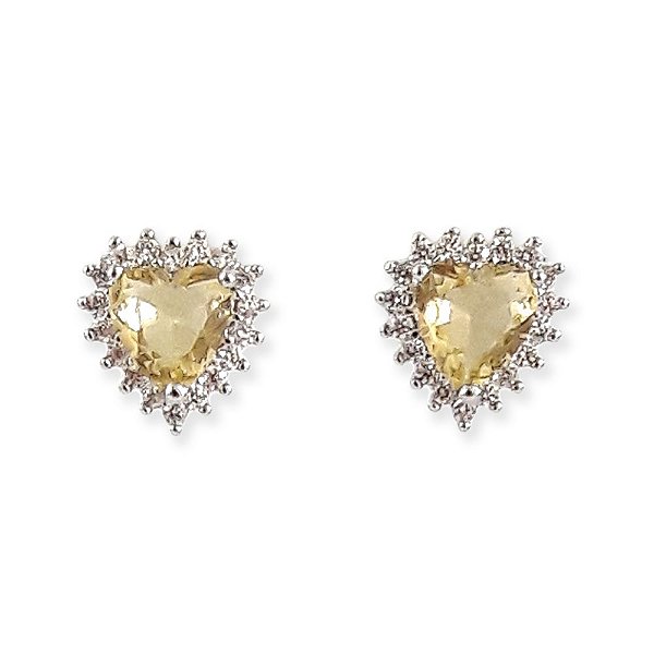 Brinco coração morganita