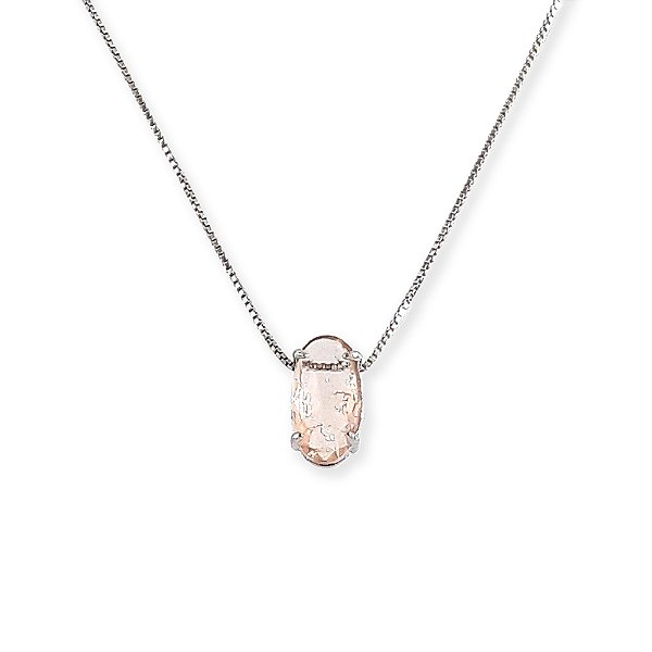 Colar mini oval morganita