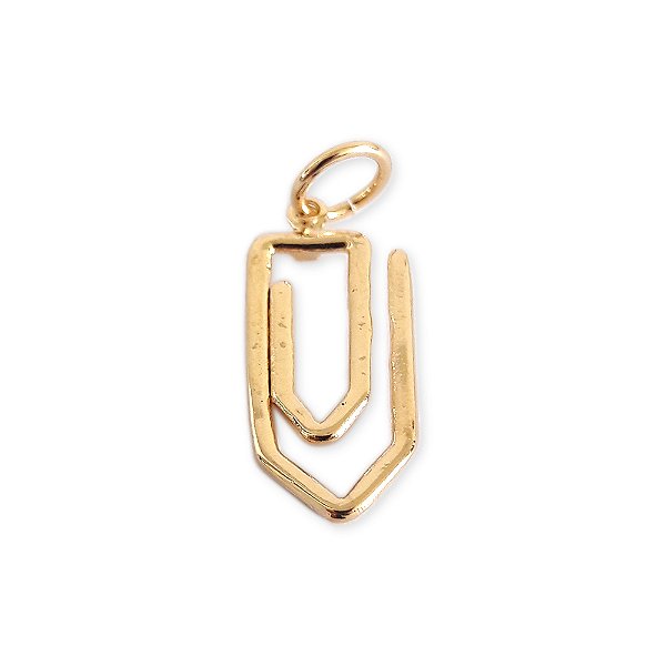 Pingente Clips Dourado Banho Ouro 18K