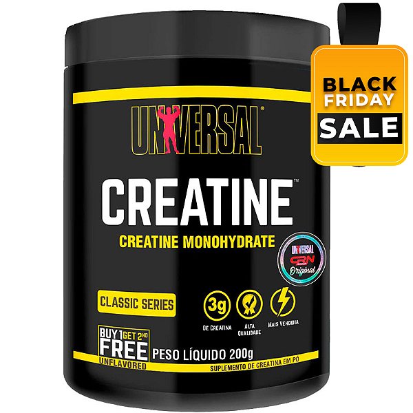 CREATINE MONOHYDRATE - 400G (2 POTES DE 200G CADA) UNIVERSAL NUTRITION