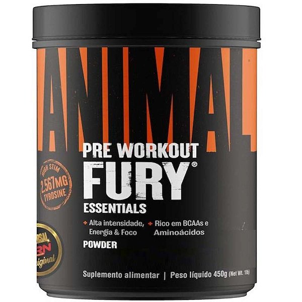 PRE WORKOUT FURY ESSENTIALS WATERMELON 450G - UNIVERSAL NUTRITION