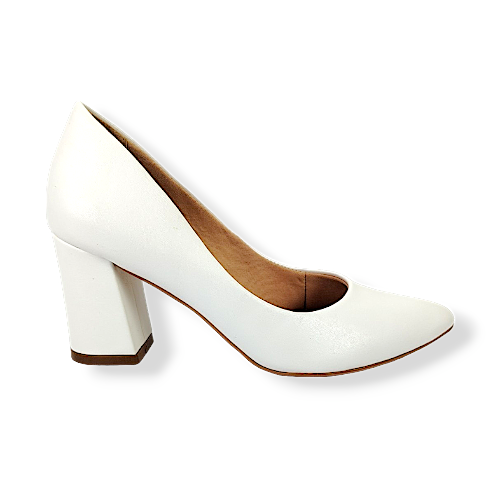 SCARPIN SALTO BLOCO MEDIO - BRANCO