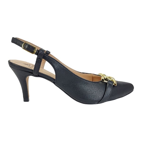SCARPIN SLINGBACK SALTO FINO  PRETO