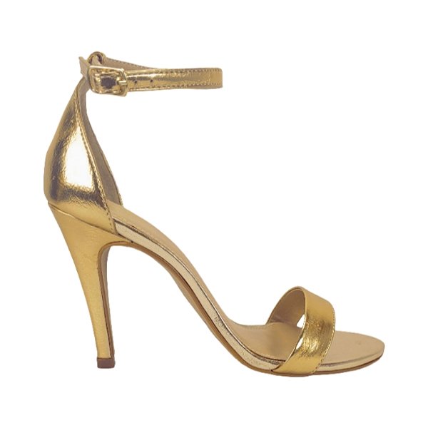 Sandalia Gisele Salto Alto Fino - Ouro