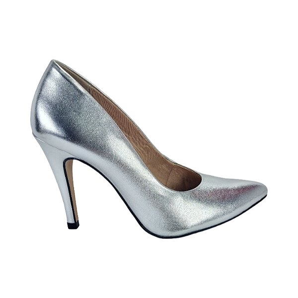 SCARPIN SALTO ALTO FINO PRATA