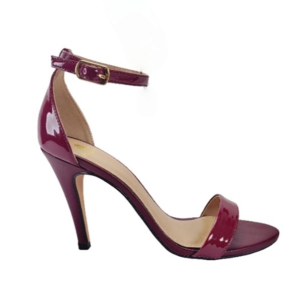 SANDALIA SALTO ALTO FINO - BORDÔ